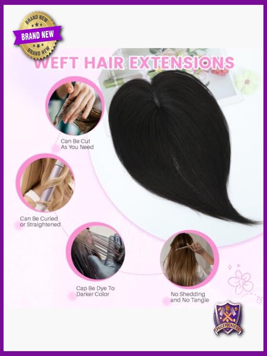 10 Inch Human Hair Topper Swiss Base Handmade For Thinning Hair main image 4